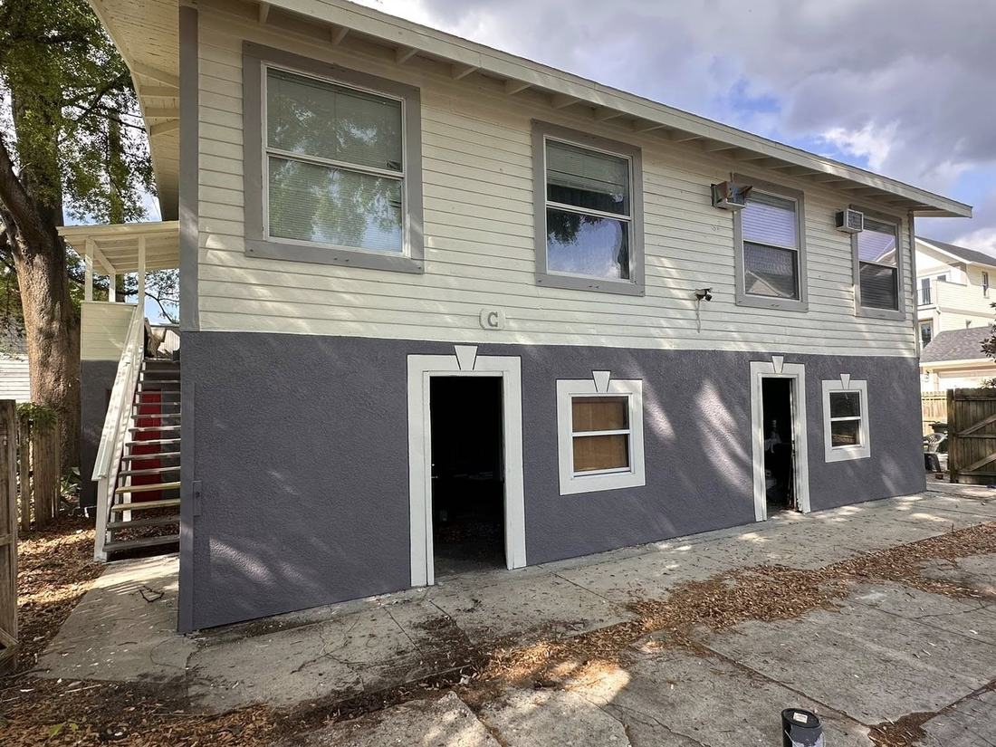 The same building after repair and repaint
