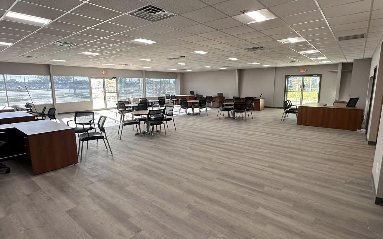 Commercial open plan interior