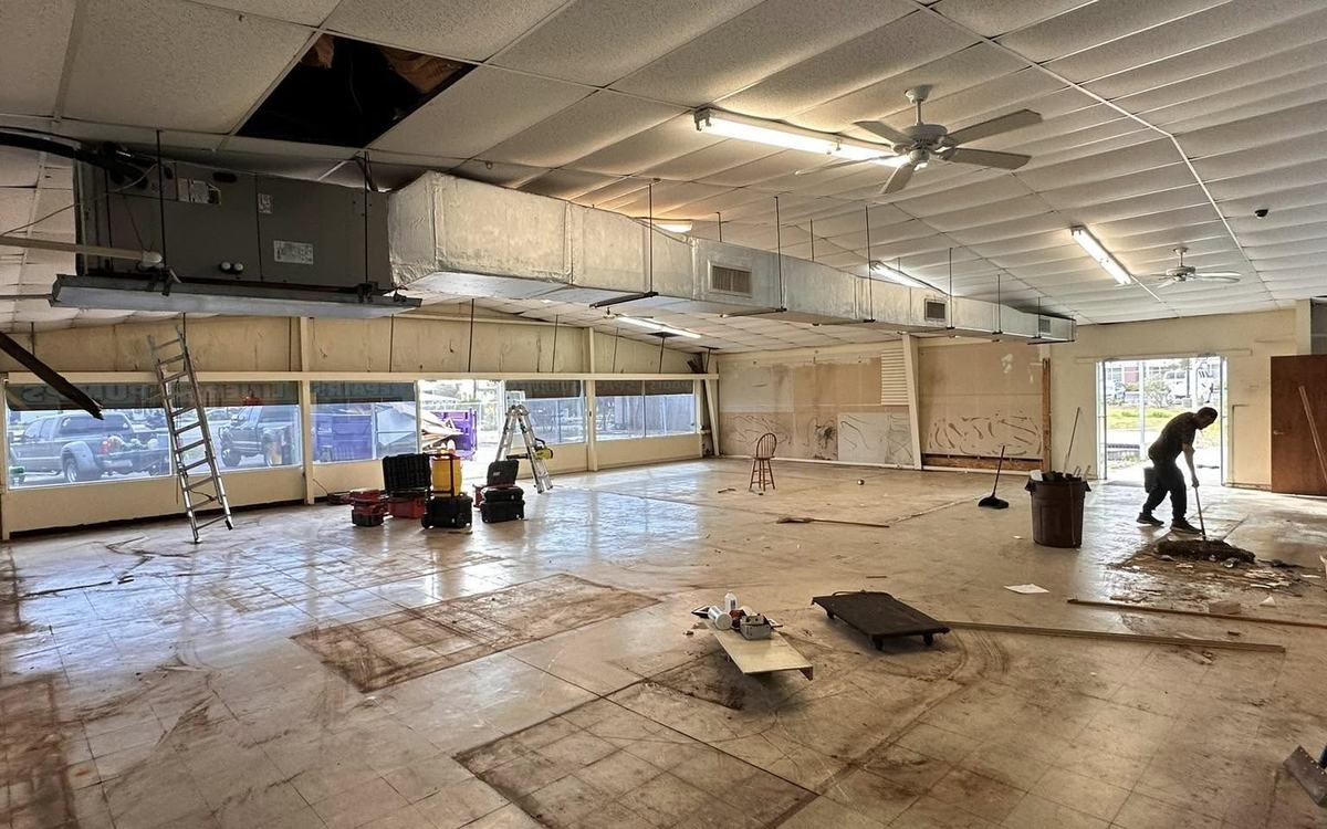 Interior during preparation