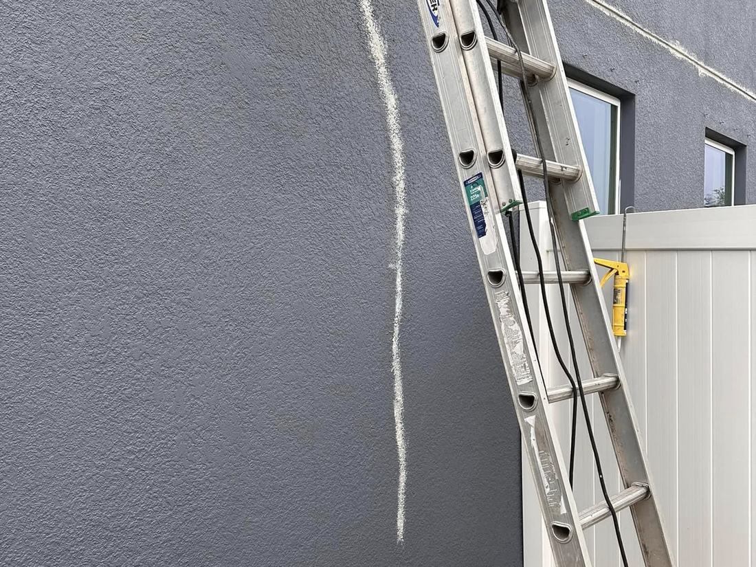 Exterior painting in progress