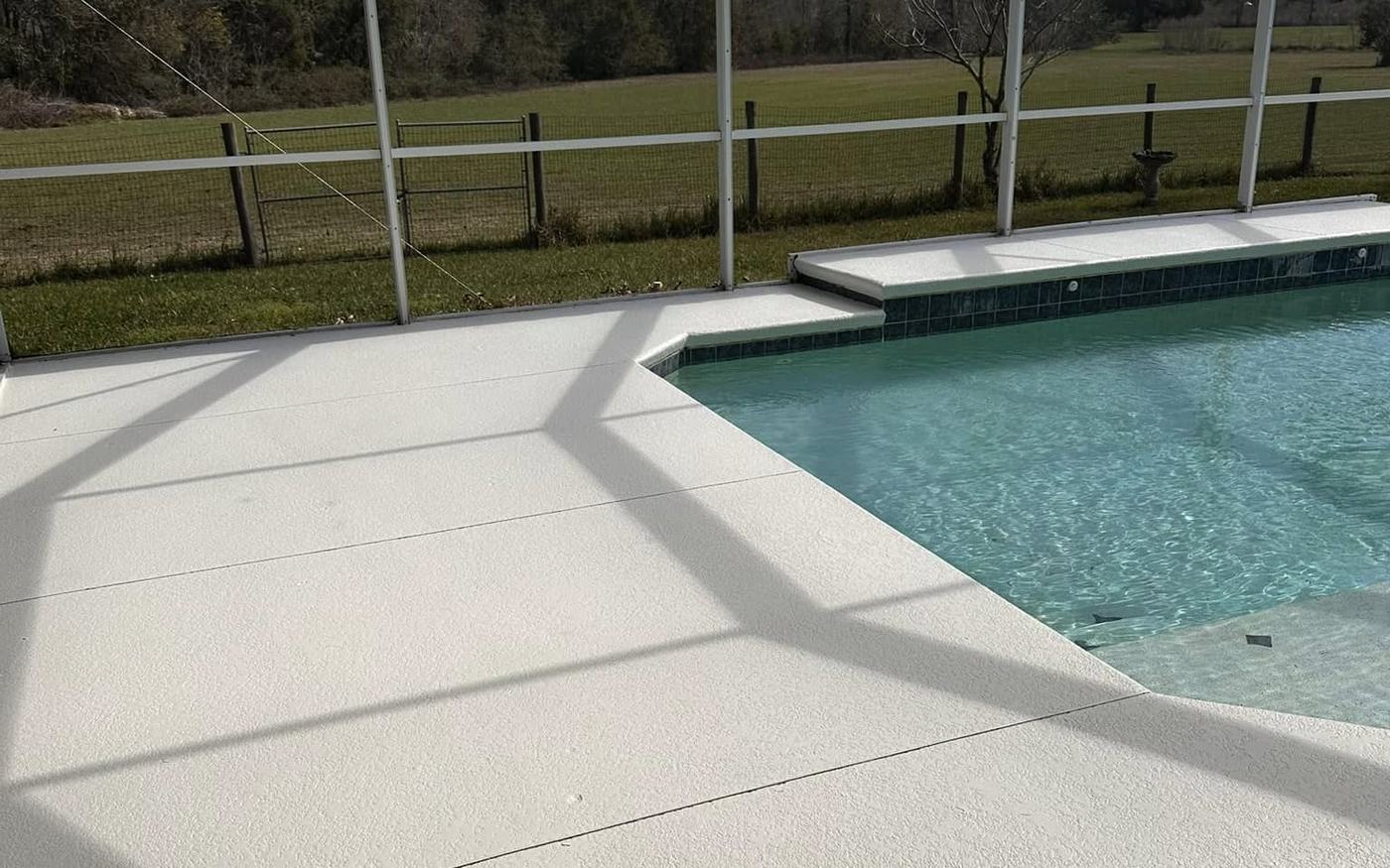 Pool deck after coating